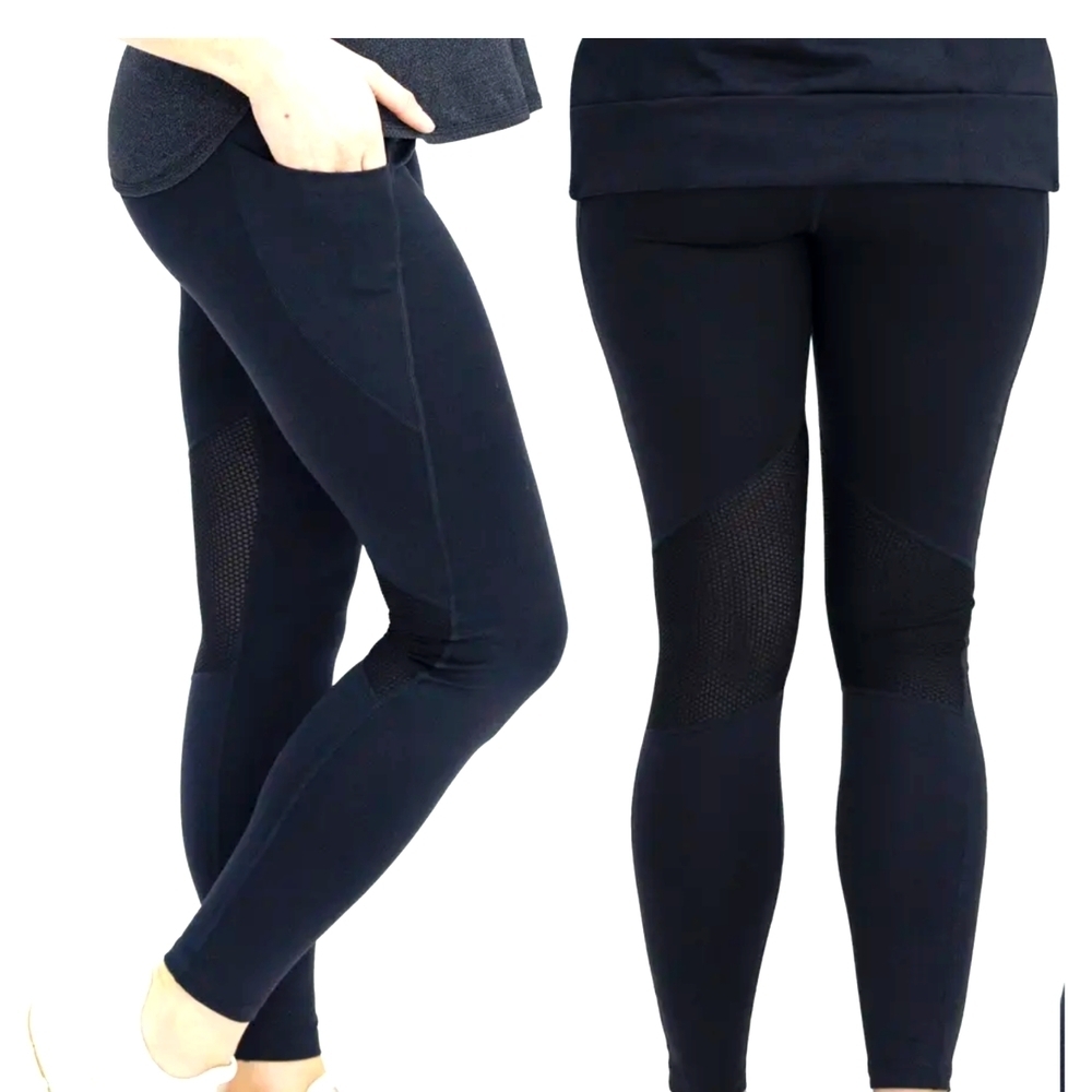 Angel Maternity Black Sports Leggings...Size Large